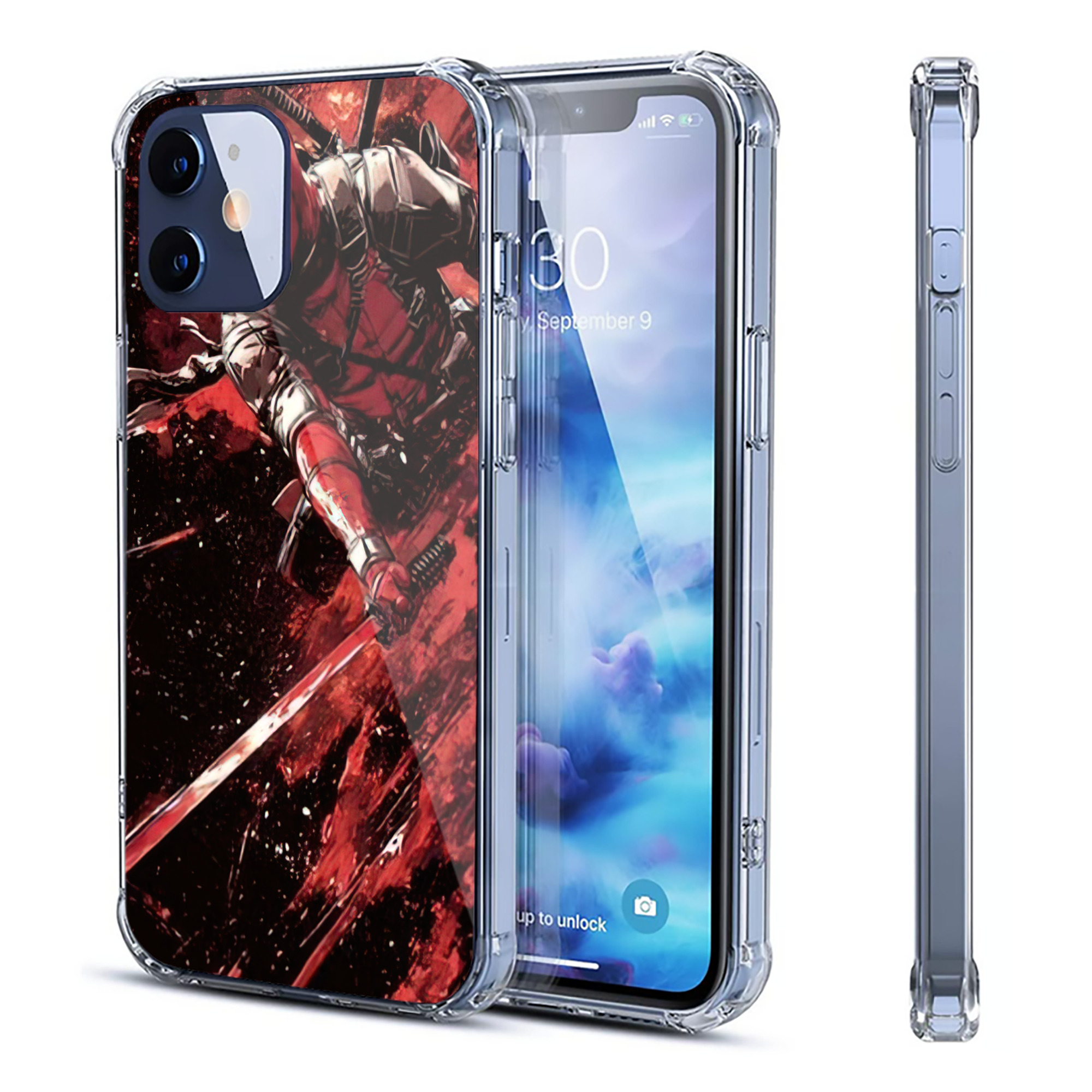（画像用） Deadpool デッドプール 【iPhone 12シリーズ対応】透明スマホケース（クリアソフトケース）